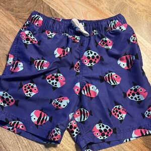 Kids Fish Print bathing suit - Blue and Pink